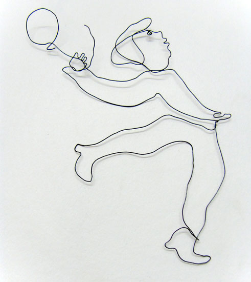 Mann mit Ballon 2012, Draht