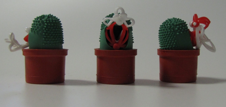 Kakteen 2013, je ca.5x2x3cm, Knüpferli, Blattwender, Gummikappe