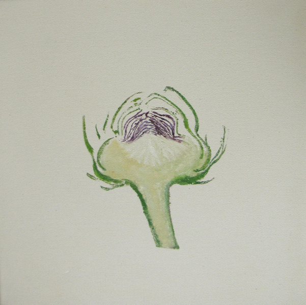 Artischocke, Druck auf Nessel, 2006