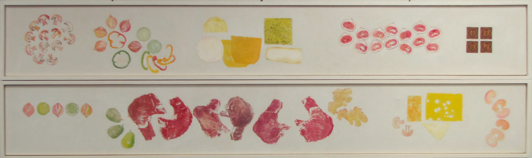 Menue, Druck auf Nessel, 2006