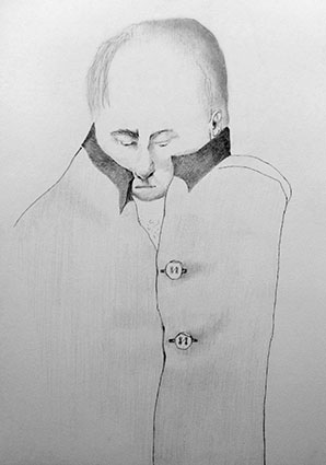 Napoleon, 50x70cm, Graphit, 2018