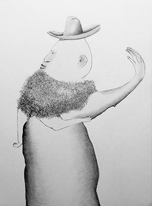 Pelztier, 50x70cm, Bleistift, 2018