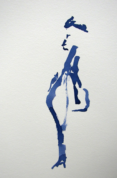 Mit Ratte, 2009, blaue Tinte, A5