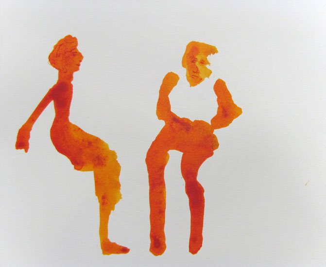 Sitzend Mann & Frau, 2011, Zeichnung